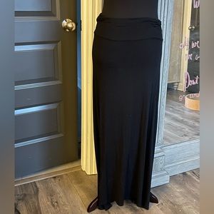Copper Key Comfy Loungey Black cotton Maxi skirt. Size Medium